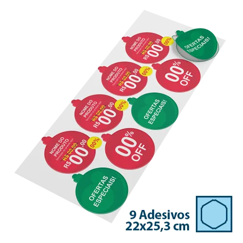 9 Círculos de Natal 22x25,3cm