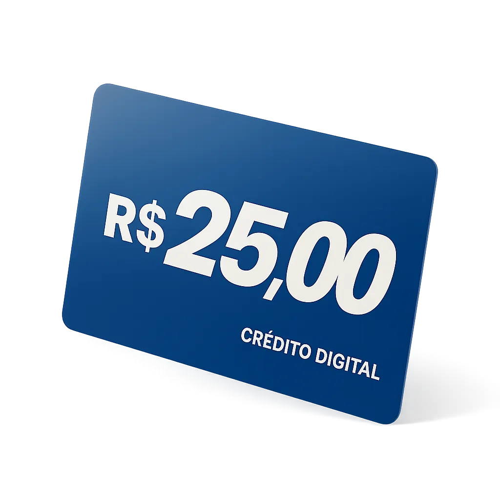 Crédito Pré-Pago de R$ 25,00