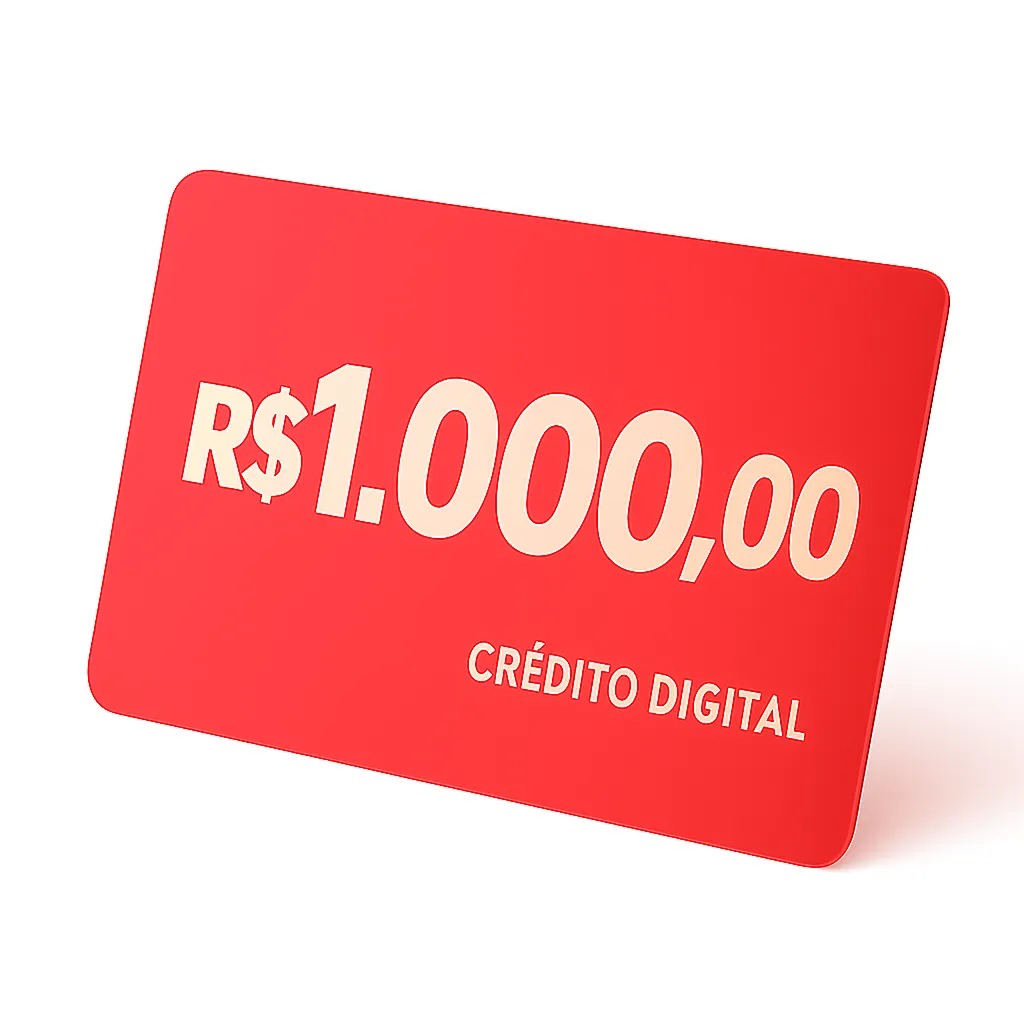 Crédito Pré-Pago de R$ 1.000,00